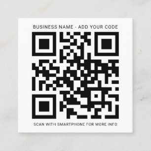 Tarjeta De Visita Cuadrada Crea el Código QR de tu Empresa
