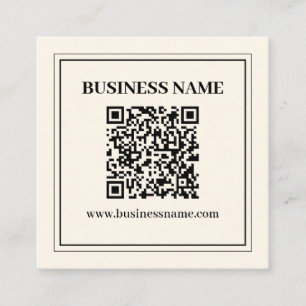 Tarjeta De Visita Cuadrada Crea instantáneamente un código QR escaneable para