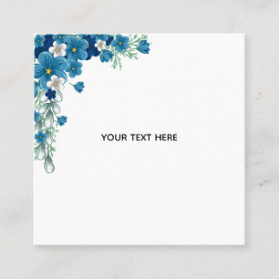 Tarjeta De Visita Cuadrada Crea Tu Propia Floral
