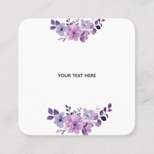 Tarjeta De Visita Cuadrada Crea Tu Propia Floral