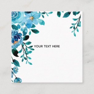 Tarjeta De Visita Cuadrada Crea Tu Propia Floral