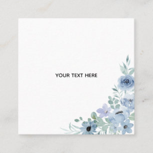 Tarjeta De Visita Cuadrada Crea Tu Propia Floral