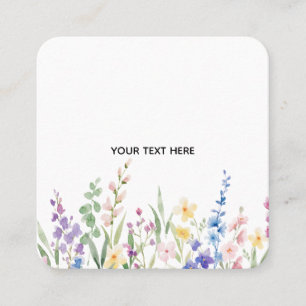 Tarjeta De Visita Cuadrada Crea Tu Propia Floral