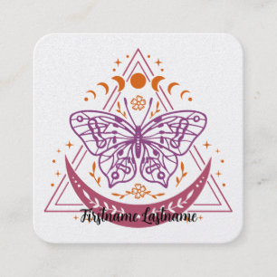Tarjeta De Visita Cuadrada Crea Tu Propia Mariposa Celestial Colorida