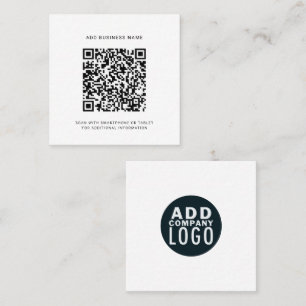 Tarjeta De Visita Cuadrada Crea tu propio código QR personalizado moderno