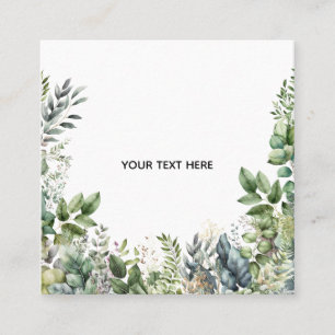 Tarjeta De Visita Cuadrada Crea tu propio diseño botánico