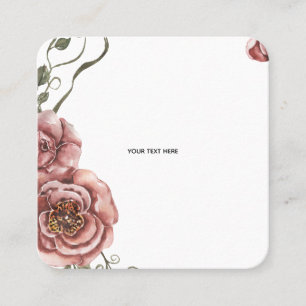 Tarjeta De Visita Cuadrada Crea tu propio floral