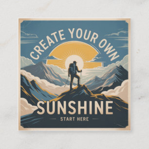 Tarjeta De Visita Cuadrada Crea tu propio sol