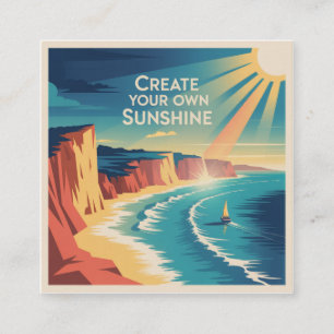 Tarjeta De Visita Cuadrada Crea tu propio sol