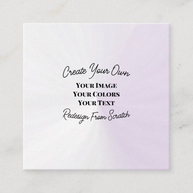 Tarjeta De Visita Cuadrada Crear el propio (Anverso)