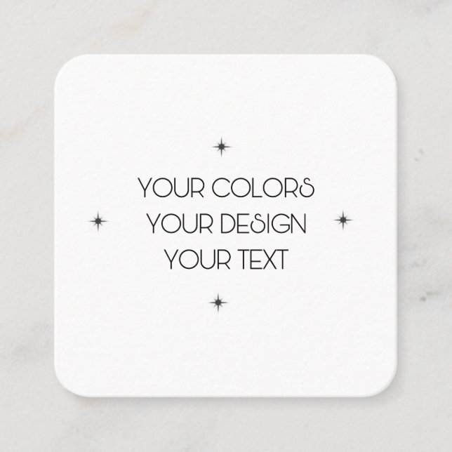 Tarjeta De Visita Cuadrada Crear el propio (Anverso)