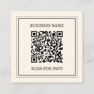 Tarjeta De Visita Cuadrada Crear instantáneamente un código QR escaneado para