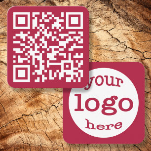 Tarjeta De Visita Cuadrada Crear sitio web Personalizado QR Code Company Logo
