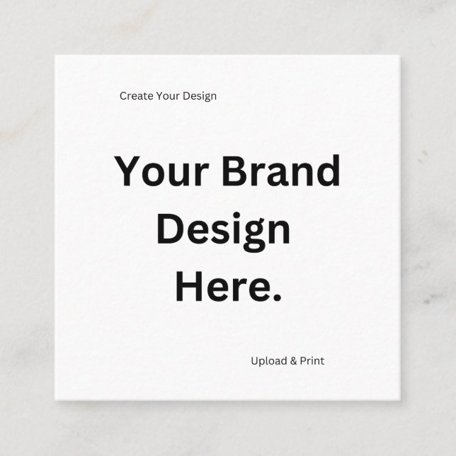 Tarjeta De Visita Cuadrada Crear su propio diseño e imprimir (Anverso)