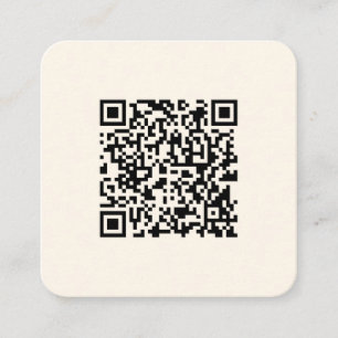 Tarjeta De Visita Cuadrada Crear un código QR instantáneamente   Editable fue