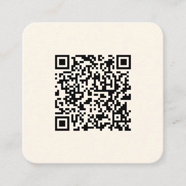 Tarjeta De Visita Cuadrada Crear un código QR instantáneamente | Editable fue (Anverso)