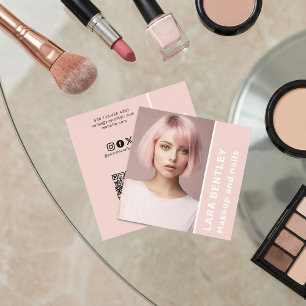 Tarjeta De Visita Cuadrada Crear y filtrar el código QR de los medios sociale