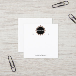 Tarjeta De Visita Cuadrada Creat Your Custom Logo Earring Display Card