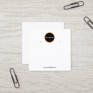 Tarjeta De Visita Cuadrada Creat Your Custom Logo Earring Display Card