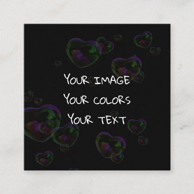 Tarjeta De Visita Cuadrada Create a Custom (Anverso)