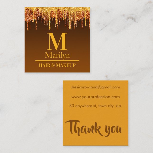 TARJETA DE VISITA CUADRADA CREEPY PUMPKIN HALLOWEEN (Anverso / Reverso)