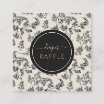 Crema vintage de pañales florales botánicos negros