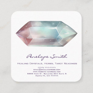Tarjeta De Visita Cuadrada Cristal de color agua