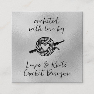 Tarjeta De Visita Cuadrada Crochet With Love Square