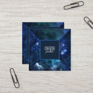 Tarjeta De Visita Cuadrada Cuadrado de la galaxia de Starfield Stardust del