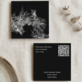 Tarjeta De Visita Cuadrada Cuadrado de mármol abstracto humo