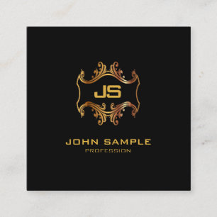 Tarjeta De Visita Cuadrada Cuadrado de seda de lujo sofisticado profesional