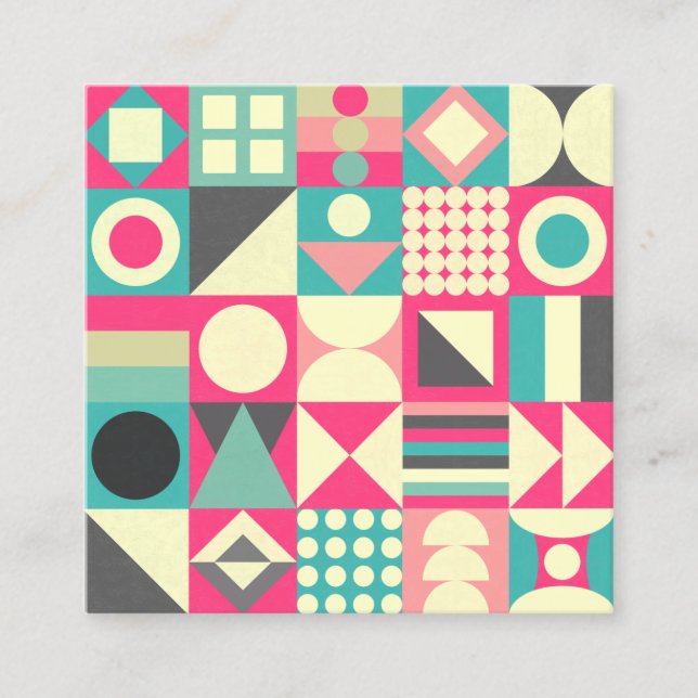 Tarjeta De Visita Cuadrada Cuadrados abstractos 110419 (Anverso)