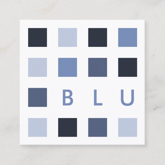 Tarjeta De Visita Cuadrada cuadrados de la MOD (Anverso)