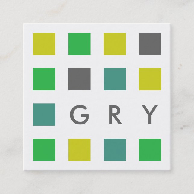 Tarjeta De Visita Cuadrada cuadrados de la MOD (Anverso)