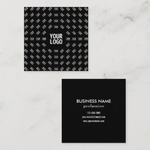 Tarjeta De Visita Cuadrada Cualquier diseño o logotipo de imagen cargada Pa