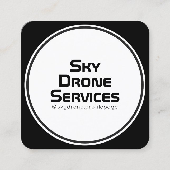 Tarjeta De Visita Cuadrada Cubierta de inspiración tecnológica redondeada (Anverso)