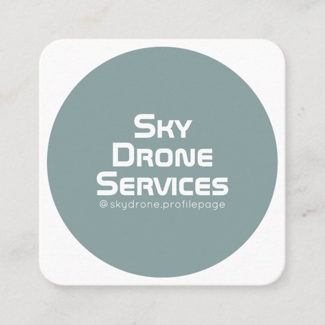 Tarjeta De Visita Cuadrada Cubierta de inspiración tecnológica redondeada bla (Anverso)