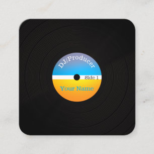 Tarjeta De Visita Cuadrada Cubierta profesional retra de la producción del