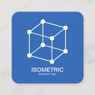 Tarjeta De Visita Cuadrada Cubo isométrico - Blueprint