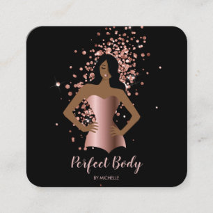 Tarjeta De Visita Cuadrada Cuerpo Esculpiendo Fitness Linergie Waist Trainer