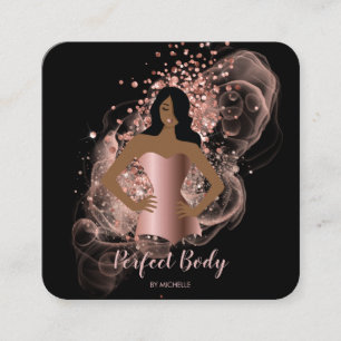 Tarjeta De Visita Cuadrada Cuerpo Esculpiendo Fitness Linergie Waist Trainer