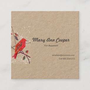 Tarjeta De Visita Cuadrada Cuidado de animales de compañía único del anima