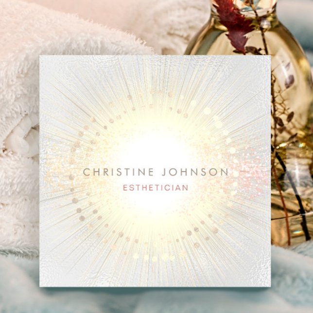 Tarjeta De Visita Cuadrada cuidado de la piel elegante (Subido por el creador)