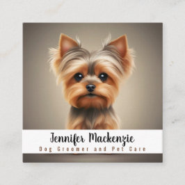 Tarjeta De Visita Cuadrada Cuidados de mascotas