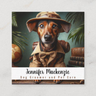 Tarjeta De Visita Cuadrada Cuidados de mascotas