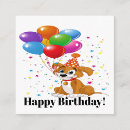 Tarjeta De Visita Cuadrada Cumpleaños! - ¡Vean Atrás!