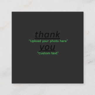 Tarjeta De Visita Cuadrada Custom Text & Upload Your Photo Personalized