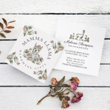 Cute Adorable Llama Watercolor Sketch Floral