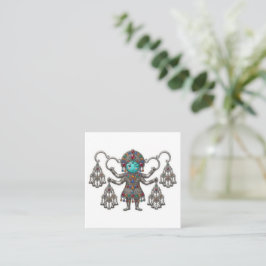 Tarjeta De Visita Cuadrada Cute Berber Amazigh Fíbula Khalla Kawaii Pegatina
