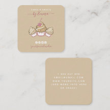 Cute Cupcakes Cream Bakery Social Media Beige Chic